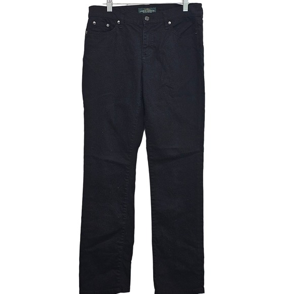 Ralph Lauren Jeans Co Womens 6 Iconic Black Denim Classiccore Outdoors Preppy - Picture 1 of 11
